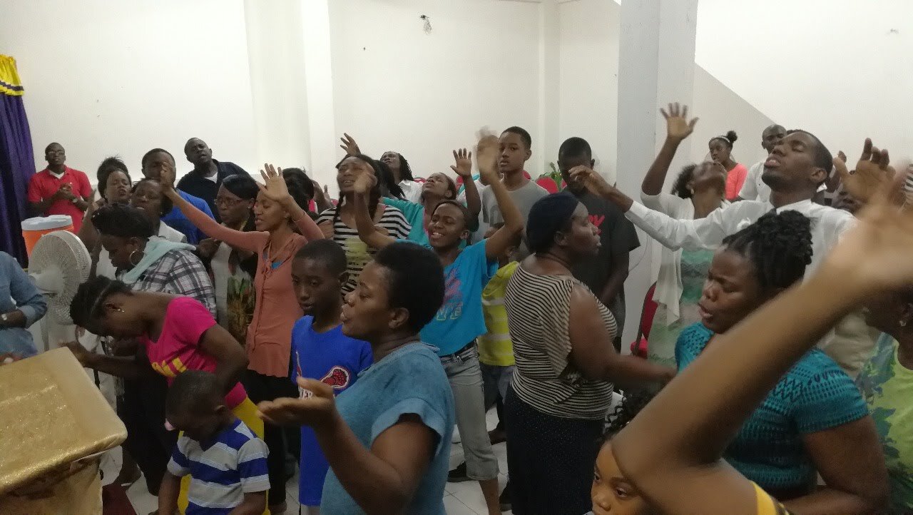 IFDMI praise and worship team leading service at Montego Bay church