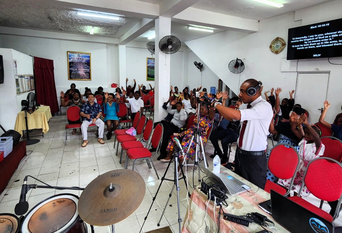 IFDMI Worship Room ministry leading praise and worship at church in Montego Bay Jamaica